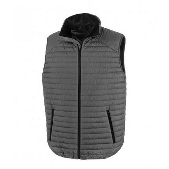 Result Adults Unisex Thermoquilt Vest / Gray/Black